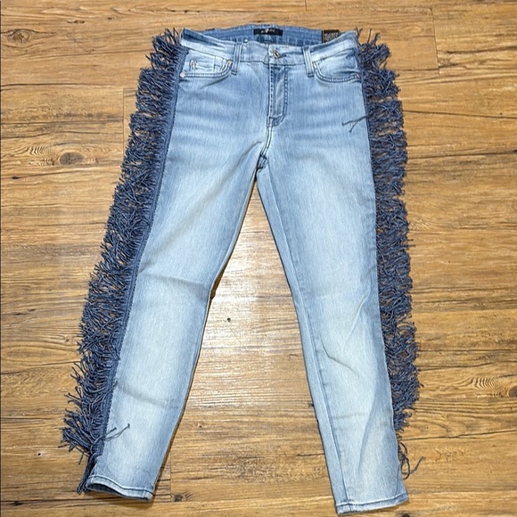 7 for all Mankind- Skinny ankle fringe jeans- 25 - Picture 4 of 6